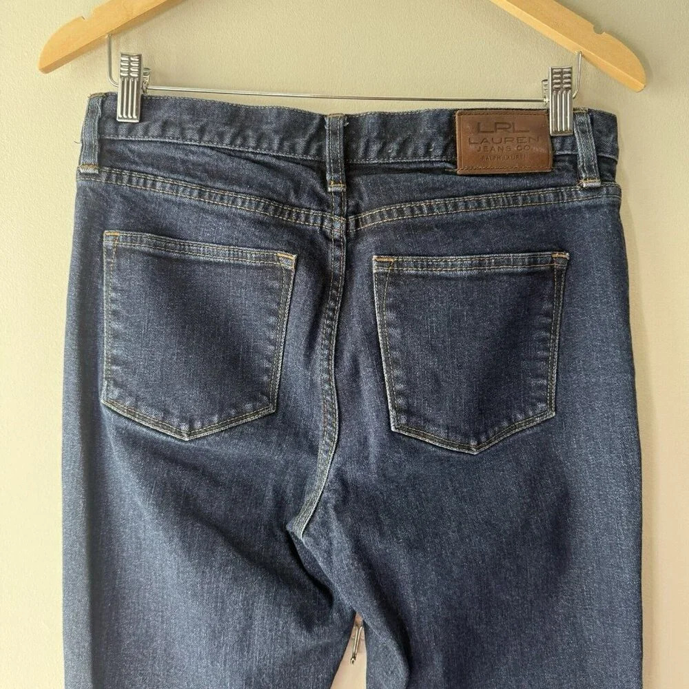 Lauren Ralph Lauren Classic Bootcut Straight Leg Jeans Women’s Sz 6 Dark Classic - Picture 5 of 10